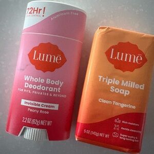 Lume Whole Body Deodorant and Triple Milled Soap Set